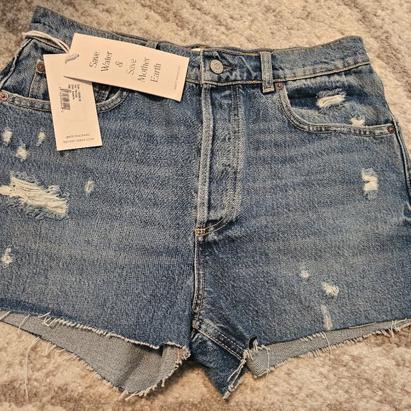 Boyish The Cody High Rise Jean Shorts Size 28 - Picture 9 of 12